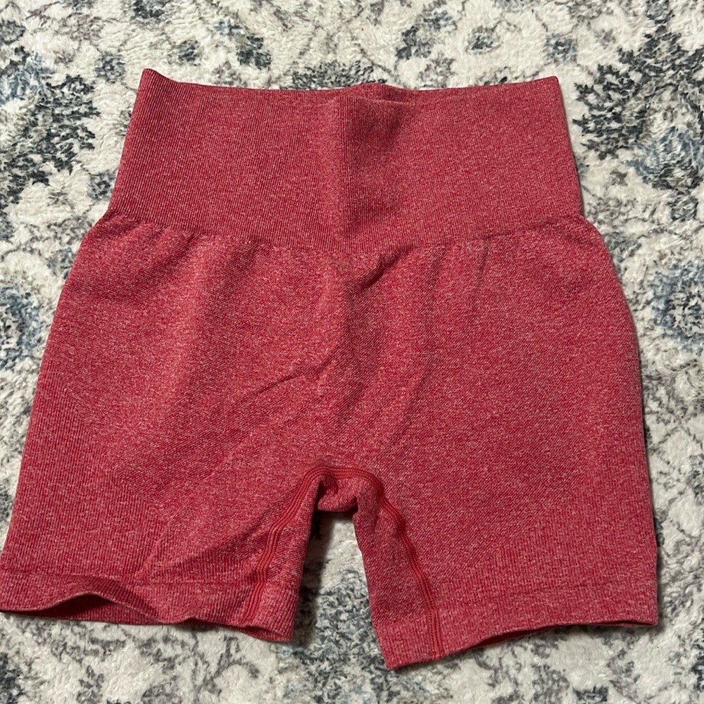 Workout red shorts: size small